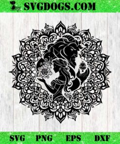 Beauty And The Beast Round Mandala SVG File