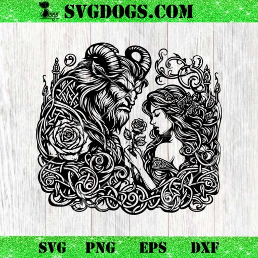 Beauty And the Beast SVG PNG, Princess Disney Belle SVG PNG DXF EPS