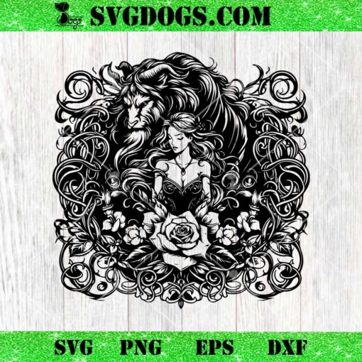 Beauty And The Beast Rose SVG, Belle SVG PNG DXF EPS