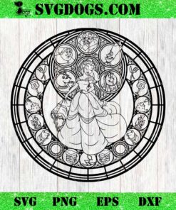 Belle Beauty And The Beast Mandala SVG PNG DXF EPS
