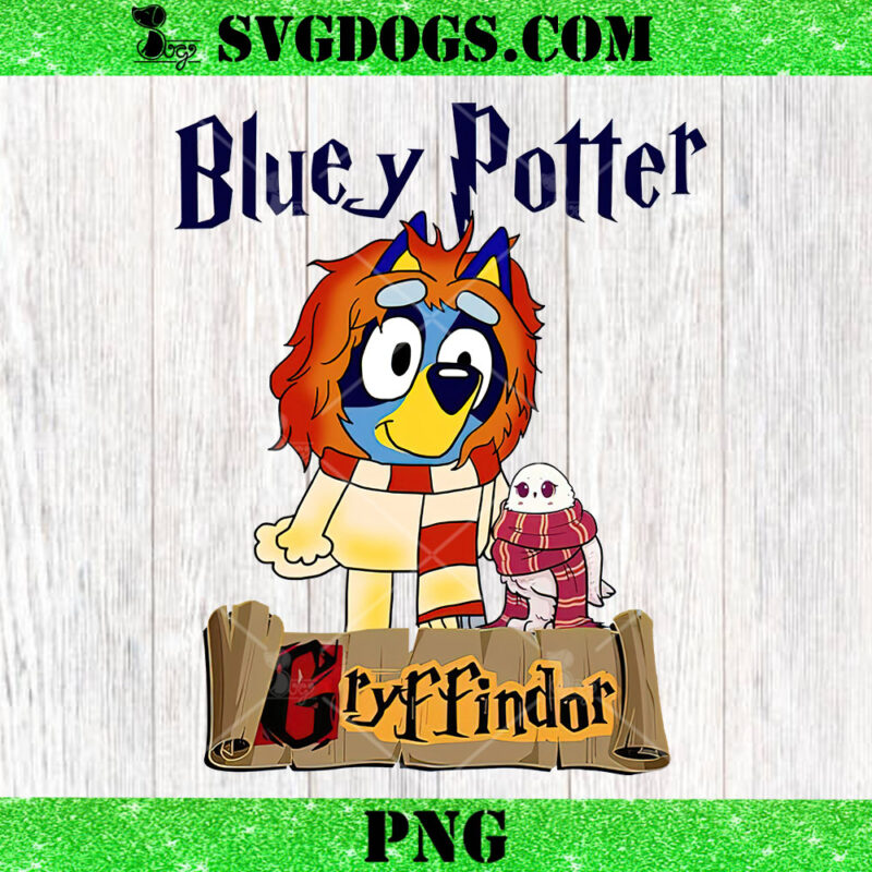 Bluey Potter Gryffindor PNG, Bluey Wizard School PNG