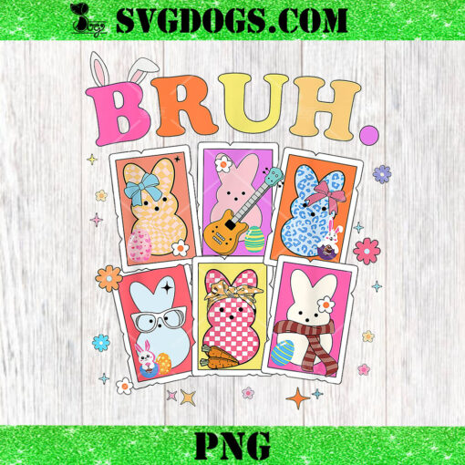 Bruh Easter PNG, Funny Saying Bro Greeting Teens Boys Easter Day PNG, Peeps PNG