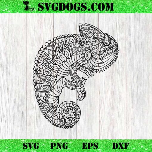 Chameleon Mandala SVG PNG EPS DXF