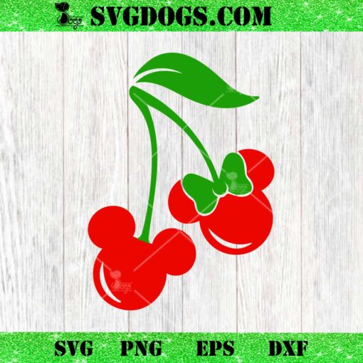 Cherry Ears Mouse Mickey SVG, Mickey And Minnie Cherry SVG PNG EPS DXF