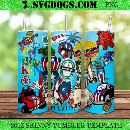 Chinchorreo 20oz Tumbler Wrap PNG, Jangueo PNG, Puerto Rico 20oz Tumbler Wrap PNG File