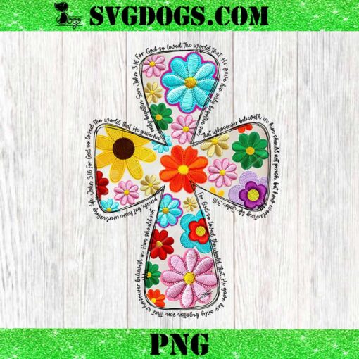 Christian Easter Spring Floral PNG, The World Easter PNG, Floral Cross PNG