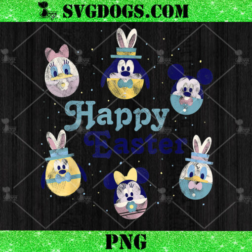 Disney Mickey And Friends Happy Easter Eggs PNG, Mickey Mouse Happy Easter PNG