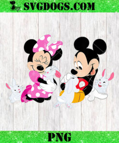 Disney Mickey and Minnie Mouse Easter Bunnies PNG, Mickey Easter PNG