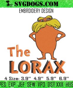 Dr Seuss The Lorax Embroidery