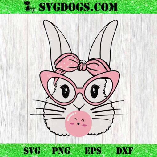 Easter Bunny With Glasses SVG, Happy Easter SVG, Easter Eggs SVG PNG EPS DXF