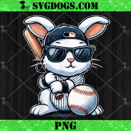 Funny Baseball Bunny Easter PNG, Baseball Player Bunny Easter Day PNG