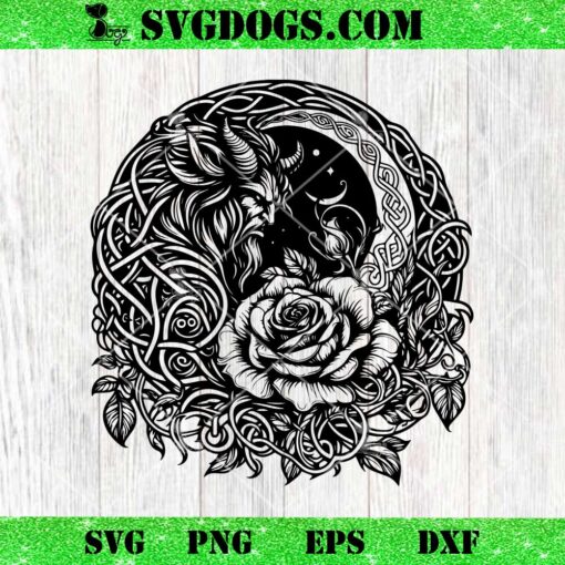 Gaston Lefou Flower SVG, Beauty And The Beast Mandala SVG PNG DXF EPS