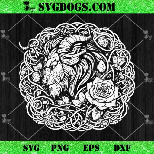 Gaston Lefou Mandala SVG, Beauty And The Beast SVG PNG DXF EPS