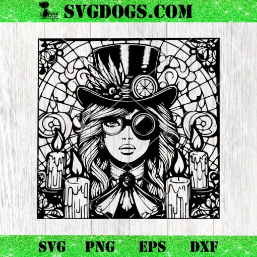 Girl Steampunk Mandala SVG, Subgenre of Science Fiction SVG PNG DXF EPS