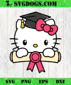 Graduate Hello Kitty SVG, Kitty White’s Graduation SVG PNG EPS DXF