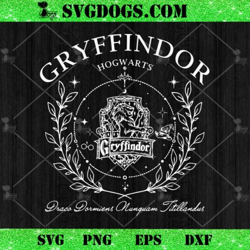 Gryffindor Hogwarts Draco Dormiens Nunquam Fitillandus SVG, Harry Potter SVG PNG EPS DXF