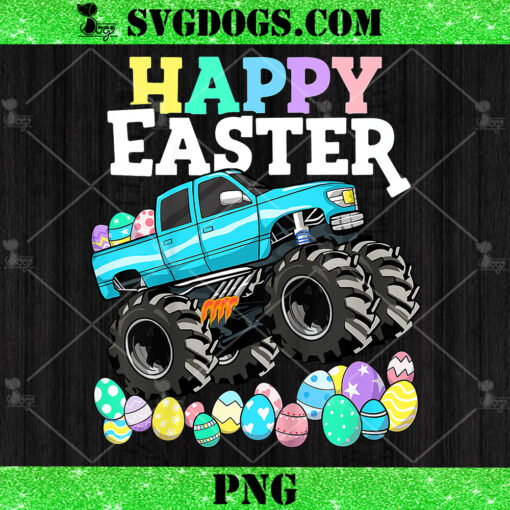 Happy Easter Monster Truck Easter Eggs PNG, Happy Easter PNG