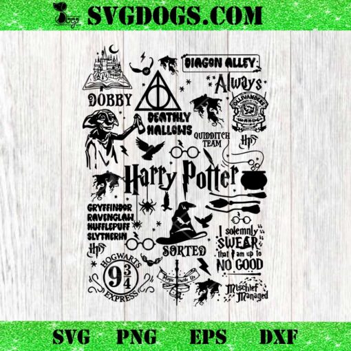 Harry Potter Wizarding World SVG, Hogwarts SVG, Harry Potter SVG PNG EPS DXF