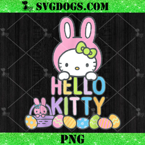 Hello Kitty Easter Bunny PNG, Easter Eggs PNG