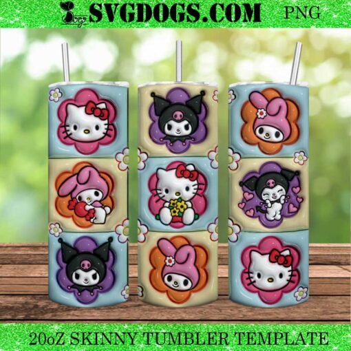 Hello Kitty Sanrio Characters 20oz Tumbler Wrap PNG File