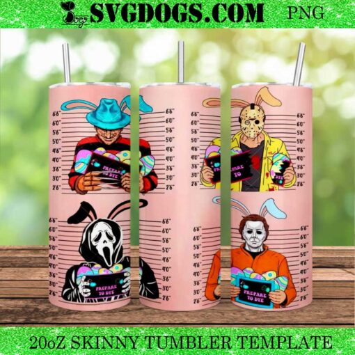 Horror Easter Bunny 20oz Tumbler Wrap PNG File