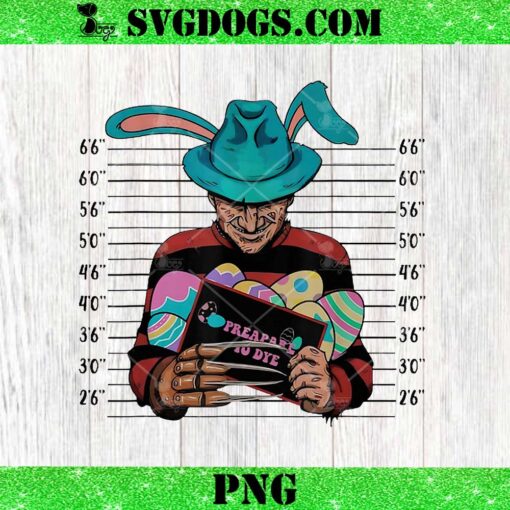 Horror Freddy Krueger Easter Day PNG, Easter Bunny Horror Killer PNG