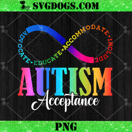 Infinity Symbol Autism Acceptance PNG