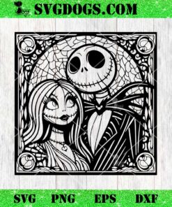 Jack And Sally Mandala SVG, Nightmare Before Christmas SVG PNG EPS DXF