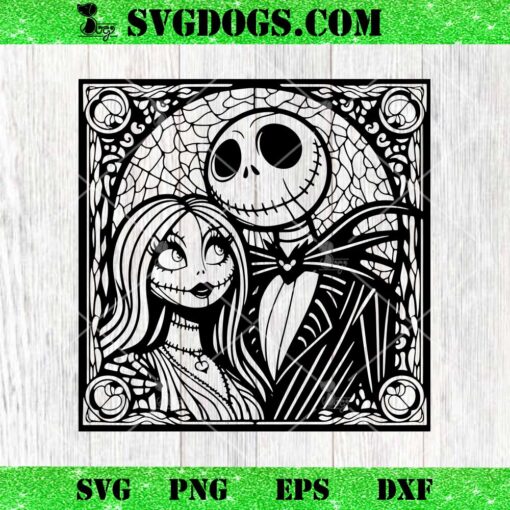 Jack And Sally Mandala SVG, Nightmare Before Christmas SVG PNG EPS DXF