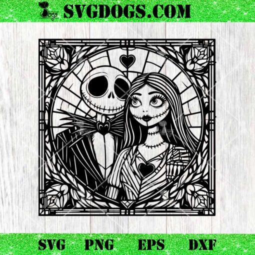 Jack Skellington And Sally Mandala SVG, The Nightmare Before Christmas SVG PNG DXF EPS