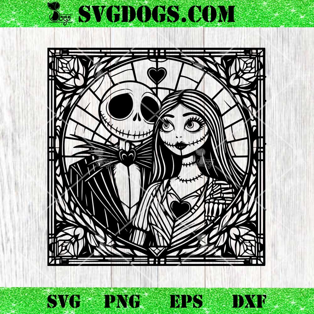 Jack Skellington And Sally Mandala SVG