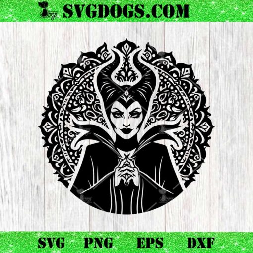 Maleficent Disney SVG, Evil Queen Mandala SVG PNG EPS DXF