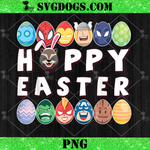 Marvel Easter Hoppy Easter Group Eggs PNG