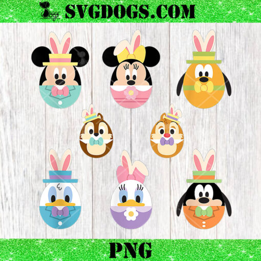 Mickey And Friends Cute Easter Bunny Ears PNG, Disney Mouse Easter Rabbit PNG