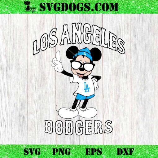 Mickey Mouse Los Angeles Dodgers Baseball SVG, Mickey Dodgers SVG PNG DXF EPS