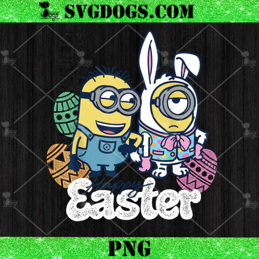 Minions Happy Easter Day PNG, Easter Bunny PNG