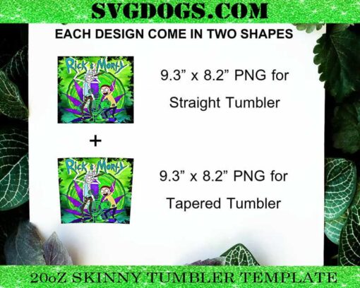 Rick And Morty Weed Tumbler, Rick Smoking Weed 20oz Tumbler Wrap PNG File