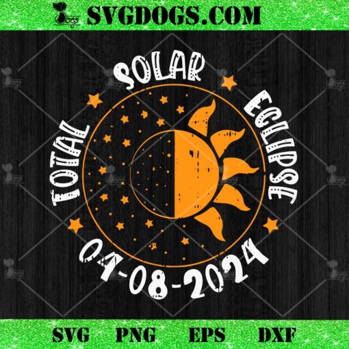 Moon Sun Total Solar Eclipse April 8 2024 Totality SVG, Total Solar Eclipse SVG PNG EPS DXF