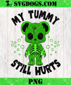 My Tummy Still Hurts PNG, Bear Meme PNG