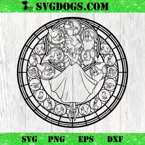 Princess Snow White Mandala SVG, Walt Disney SVG PNG DXF EPS