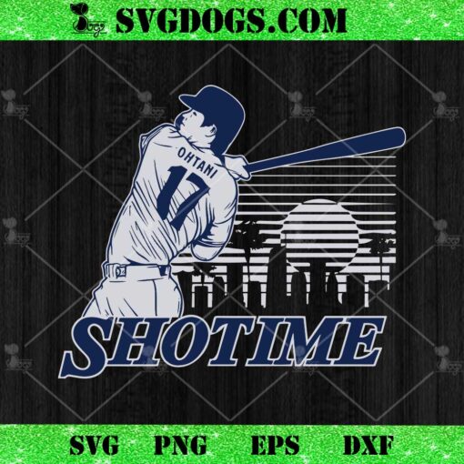 Shohei Ohtani Shotime Skyline SVG, Los Angeles Dodgers Shohei Ohtani SVG PNG DXF EPS