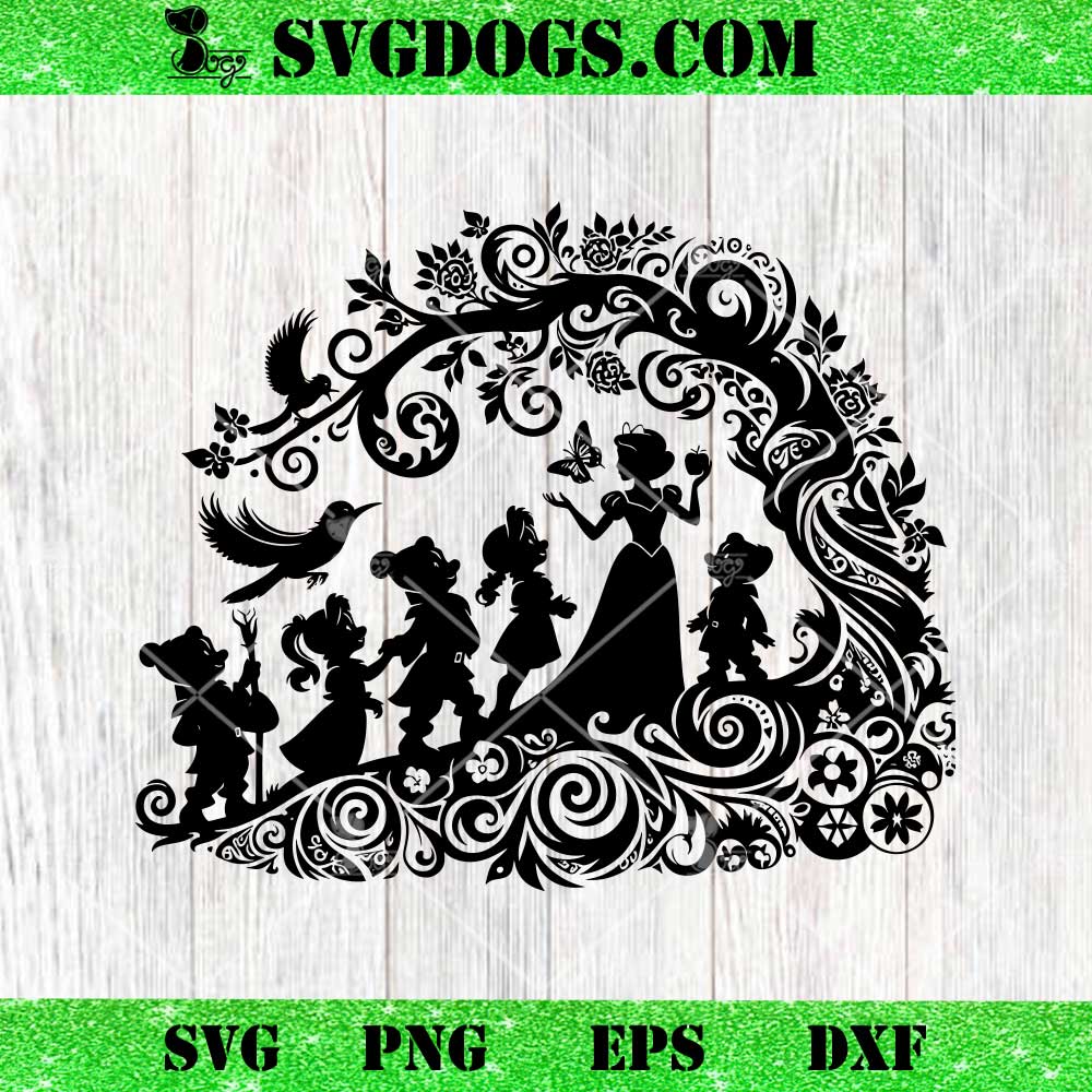 Snow White And The Seven Dwarfs Mandala SVG