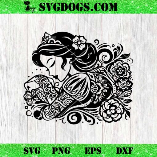 Snow White Mandala SVG PNG, Princess Disney SVG PNG DXF EPS