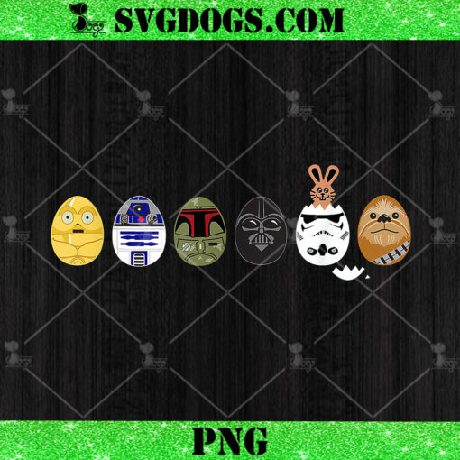 Star Wars Classic Characters Easter Eggs PNG, Happy Easter Star Wars Eggs PNG