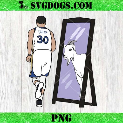 Steph Curry Mirror GOAT PNG, Curry 30 PNG