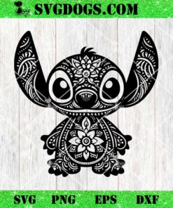 Stitch Flower Mandala SVG, Stitch Disneyland SVG PNG EPS DXF