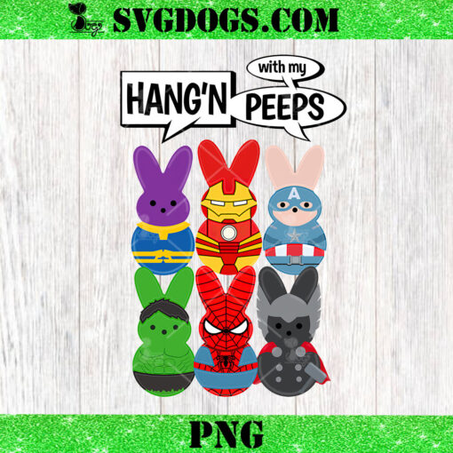 Superheroes Avenger Easter PNG, Hang’n With My Peeps PNG