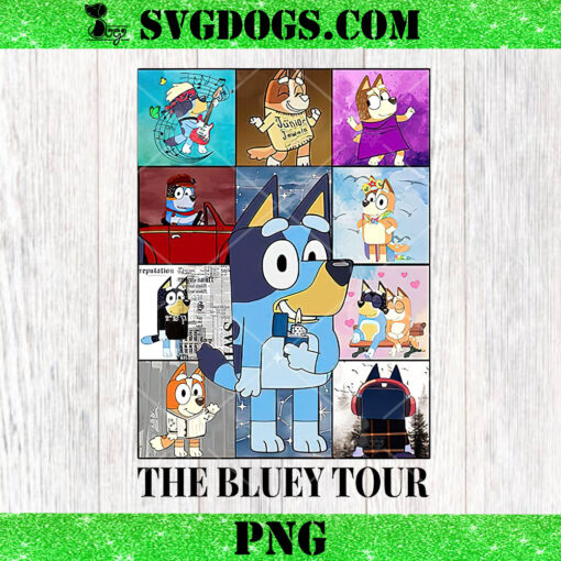 Taylor Swift Album Bluey Eras Tour PNG, The Bluey Tour PNG