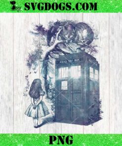 Who Is In Wonderland PNG, Tardis In Wonderland PNG