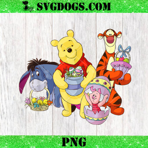 Winnie The Pooh Happy Easter PNG, Easter Bunny PNG